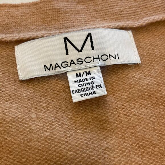 Magachoni 100% Cashmere Camel Tan Longline Soft Open Front Cardigan - Picture 5 of 8